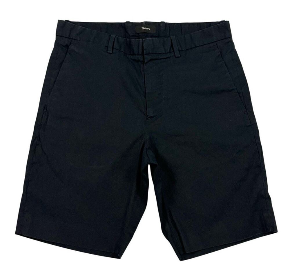 Theory Shorts Mens 30 Blue Linen Zaine‎ H S Urban Stretch Soft Sateen Chino